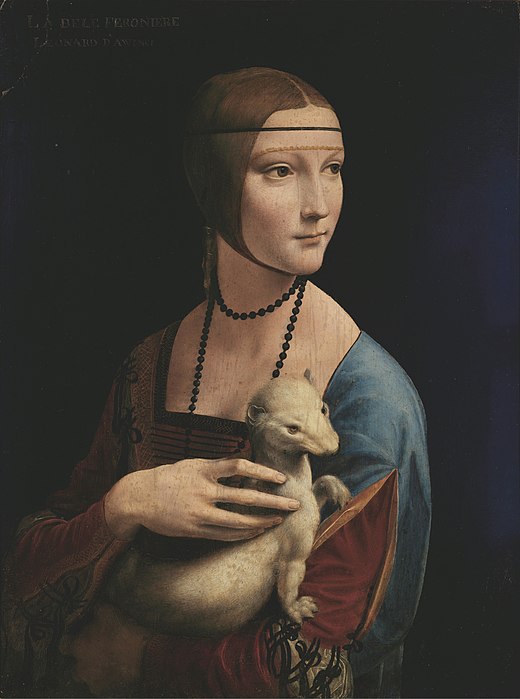 "La dame à l'Hermine" de Léonard de Vinci,  éternellement futuriste.